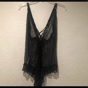 Plus size 3 X New Black Fishnet teddy bodysuit